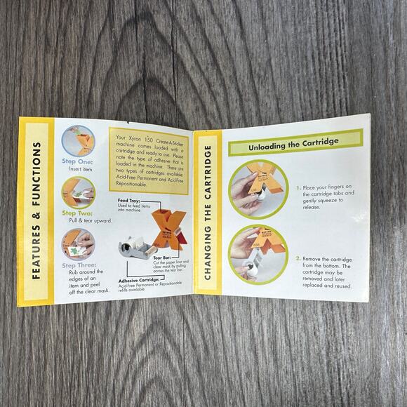 Xyron Create A Sticker Machine Model 150 Orange User Guide & Idea Booklet Orange - Picture 3 of 3